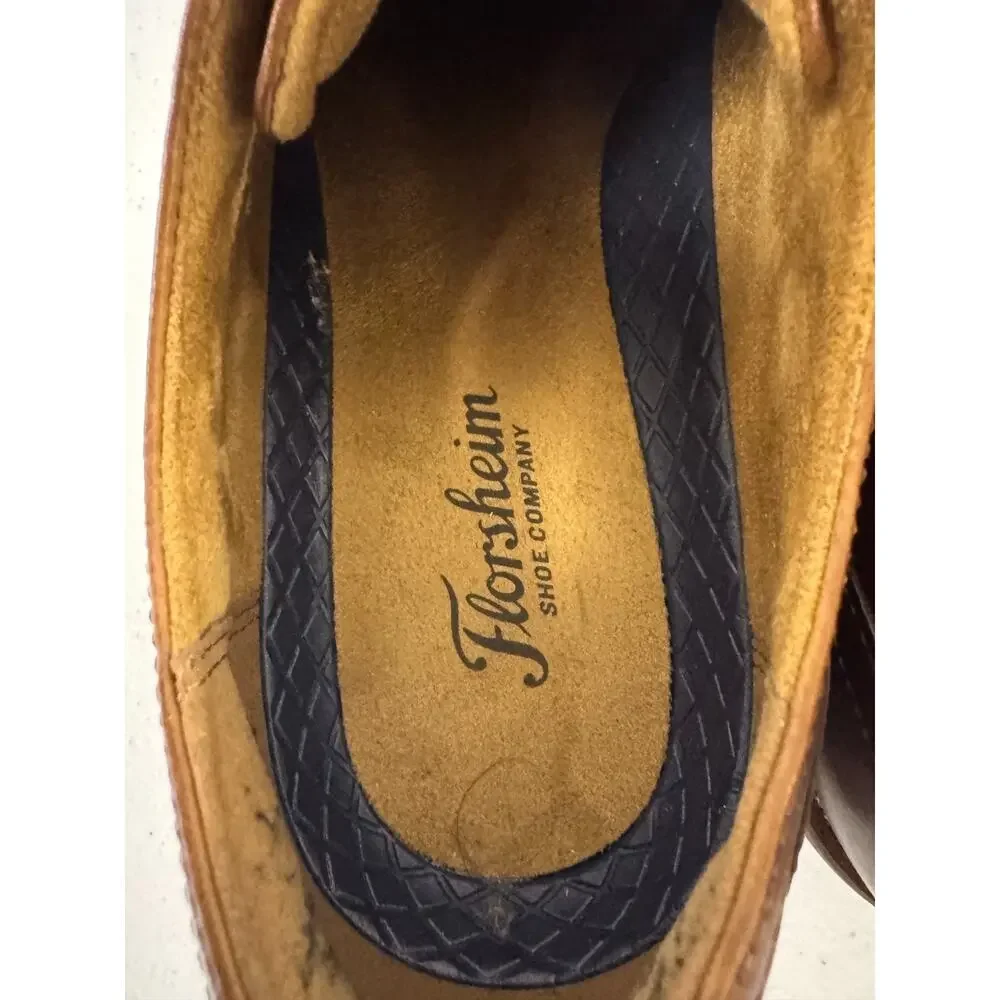 Florsheim Rucci Cap Toe Brown Leather Oxford Dress Shoe 13384NR-221 Men's Sz 10M